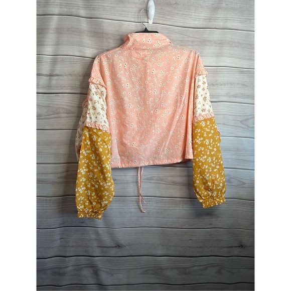 Bandier x Sincerely Jules The Wilder Floral Multi-Color Nylon Running Jacket 1X - Picture 10 of 11